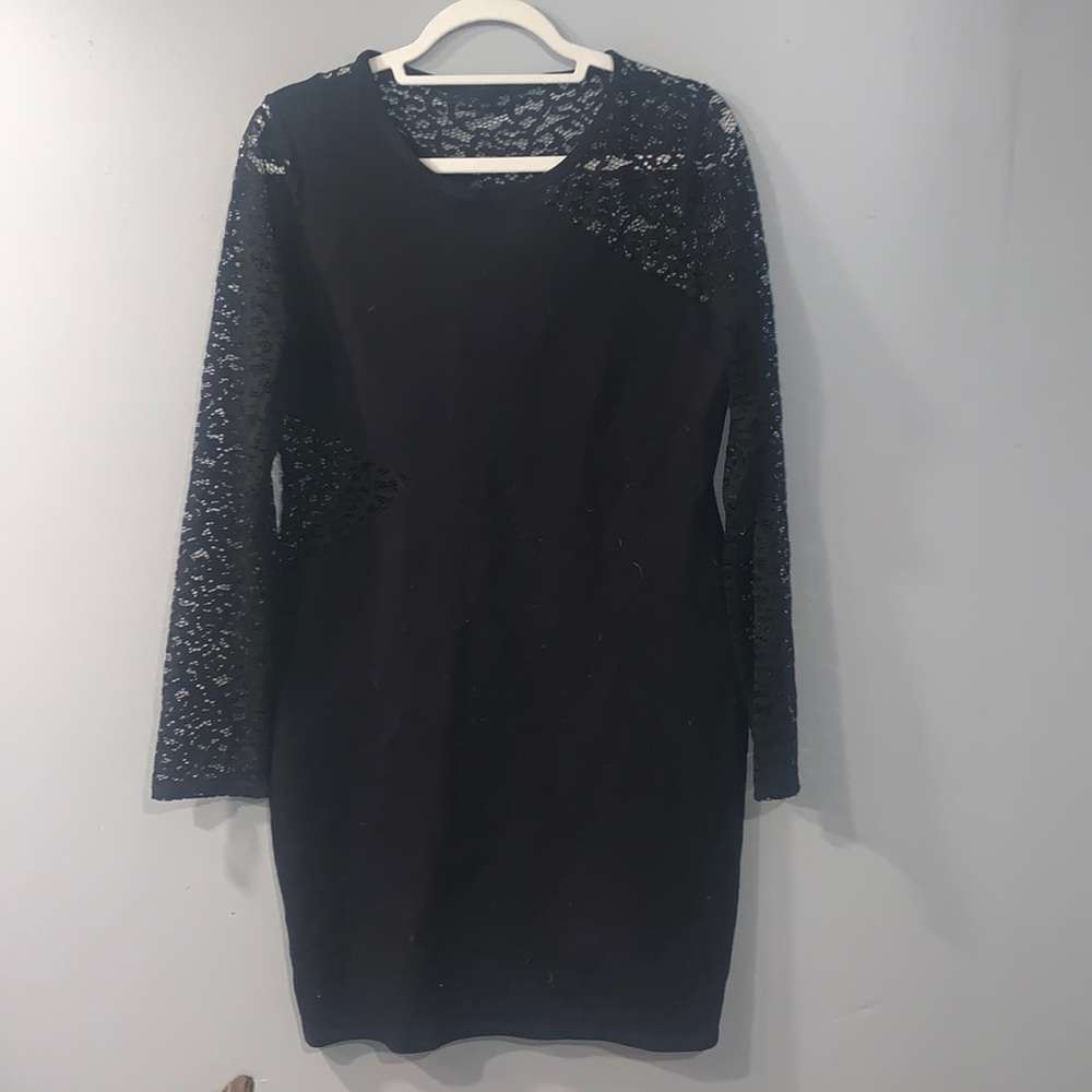 BCBG lace cutout party dress. Like new.
